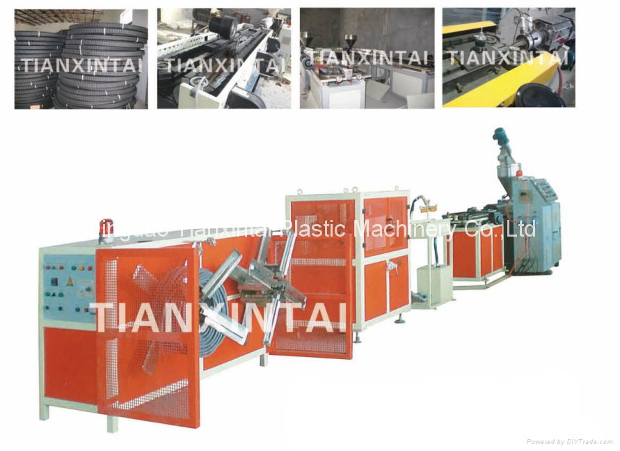 Plastic single wall corrugated pipe extrusion machine