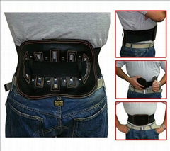 leather lumbar pain back brace tourmaline cloth