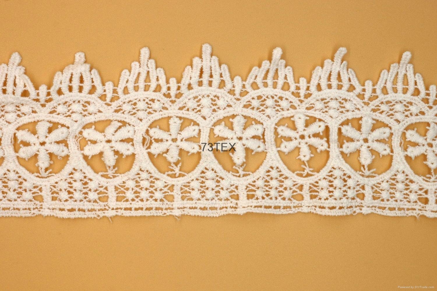 soluble lace，embroidery lace，cotton lace 4
