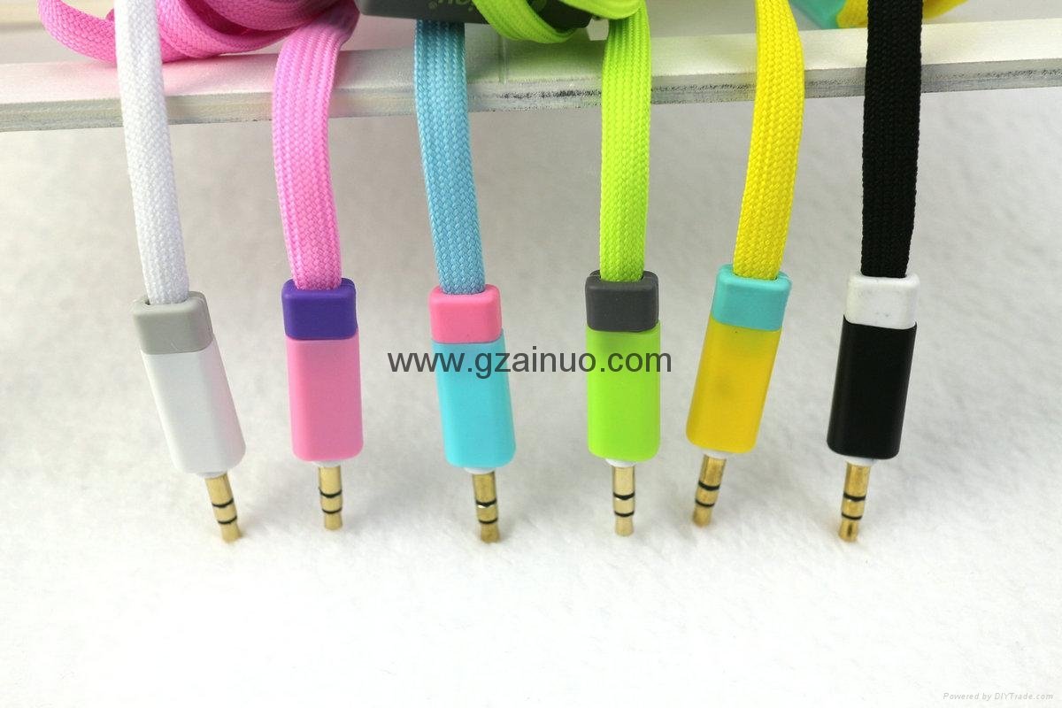Fashion design shoelace earphones headphone for sport 4