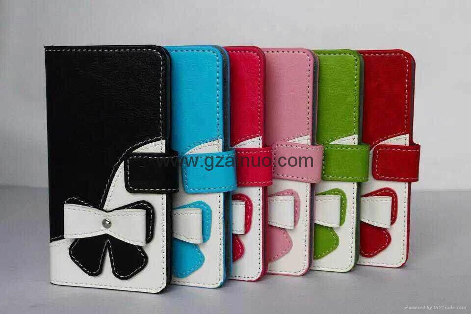 2015 Stylish flower desgn leather case for iphone6 