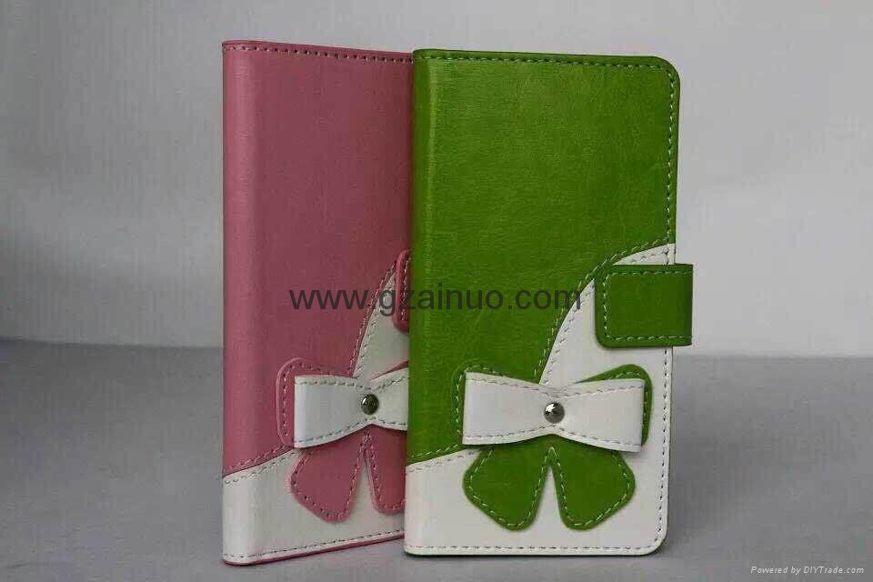 2015 Stylish flower desgn leather case for iphone6  3