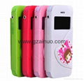 Fashion Cute Leather Case with hand strap for Iphone  5