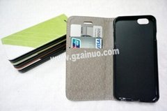 Stylish wallet card holder  leather case for iphone6