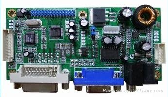 Industrial LCD monitor board with DVI &VGA Input and LVDS output