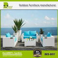 Luxury outdoor PE rattan garden sofa set