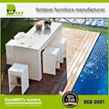 Luxury outdoor PE rattan Bar table set