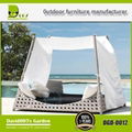 Luxury outdoor PE rattan day bed