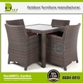 Modern outdoor furniture aluminium frame 4 seater dining table set