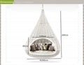 luxury outdoor furniture swing PE rattan hanging chair  2