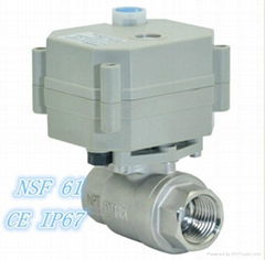 1/2'' 304 Stainless Steel Electric Actuator Ball Valve for Water Treatment 