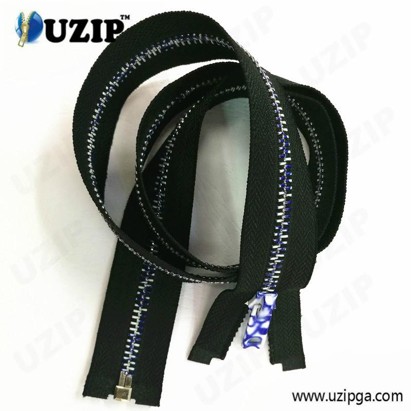 fancy metal zippers