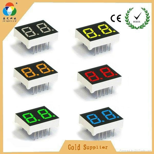 Top quality 2 digits 7 segment led module display with various colors