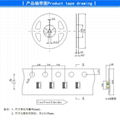 1206 smd led components black frame