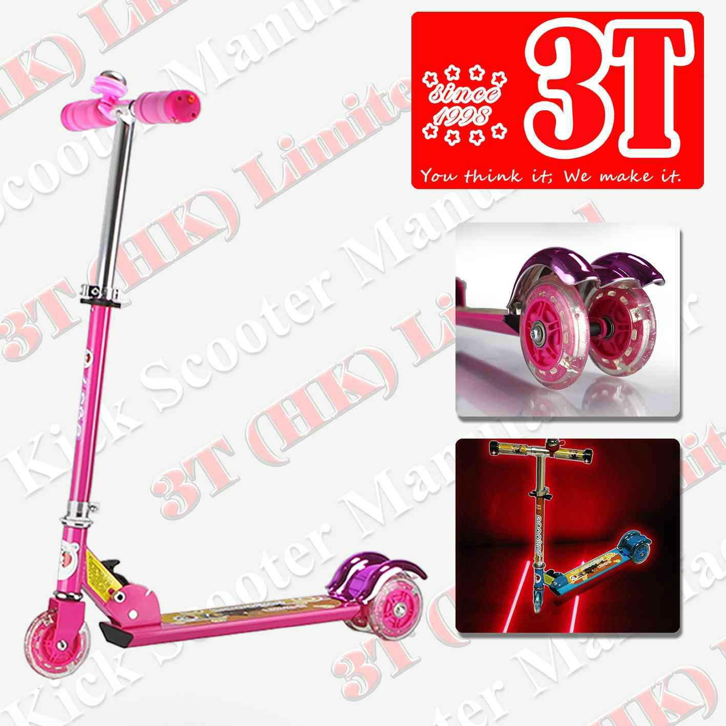 100mm PVC Wheel Promotional Kick Scooter with Laser Projectoer