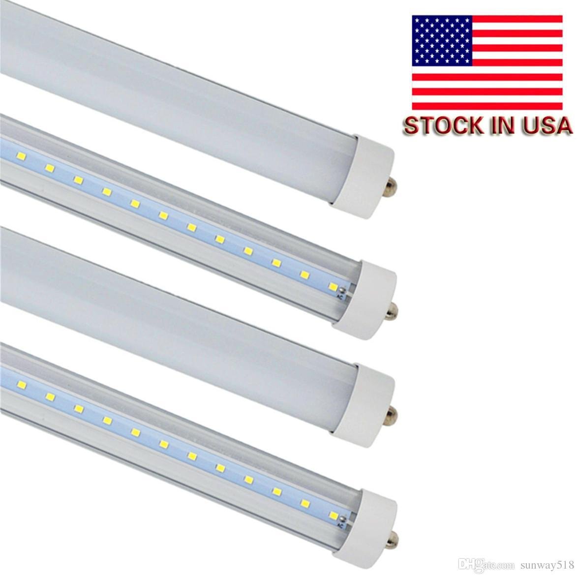 8ft single pin led tube light light fa8 base white color 45w free shipping