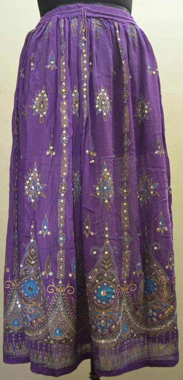 Hippie Sequin Lengha Ghagra Belly Dance Indian Skirt Boho Gypsy 4