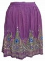 Hippie Sequin Lengha Ghagra Belly Dance Indian Skirt Boho Gypsy Mini Skirts 4