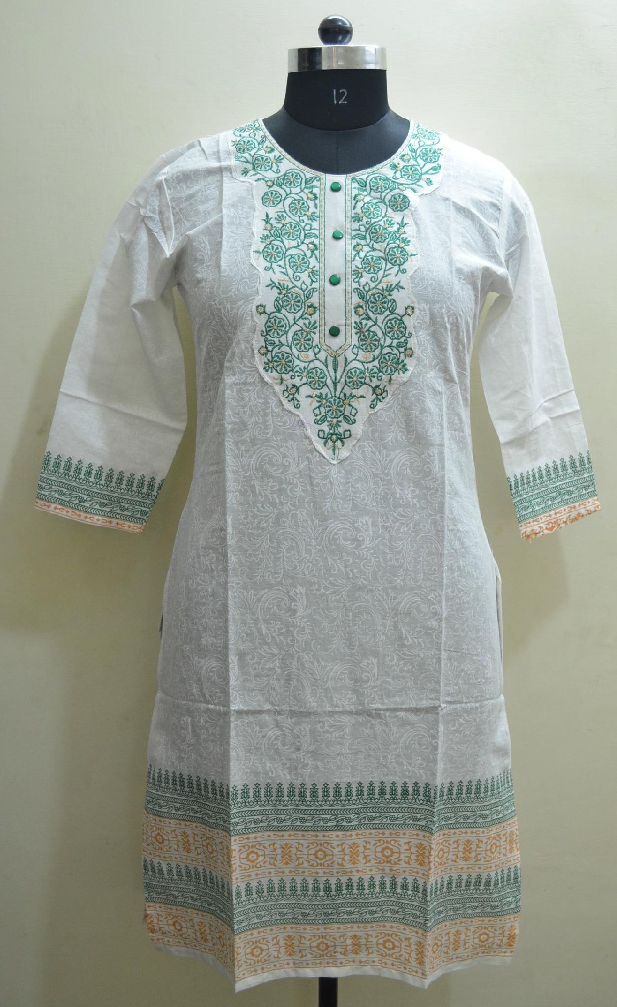 Ethnic-Indian-designer-Cotton-Printed-Kurta-Top-Top Tunic Bust 36-42 Design