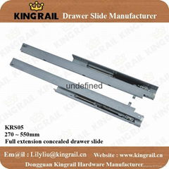 KRS05 450MM Under mount full extension soft close drawer slide