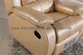 Recliner sofa,beige color reclining sofa set 4