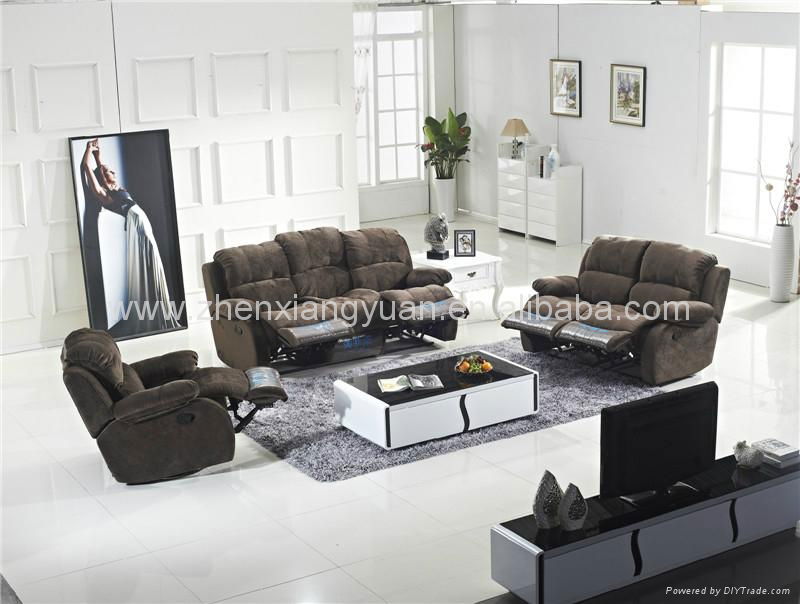 2015 newly design microfiber recliner sofa furniture sofa set 4