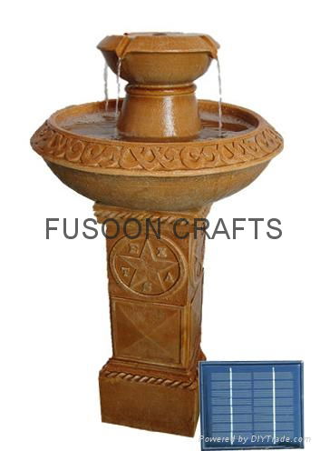 Solar waterfull fountain with frp material 3