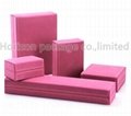 luxury Pu leather cover plastic jewelry box for necklace and  ring
