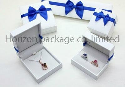 Beautiful plastic jewelry box with art paper cover