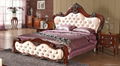 Antique America Style Solid Wood Double Bed