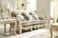 Top quality  fabric sofa with hand carving wood frame 