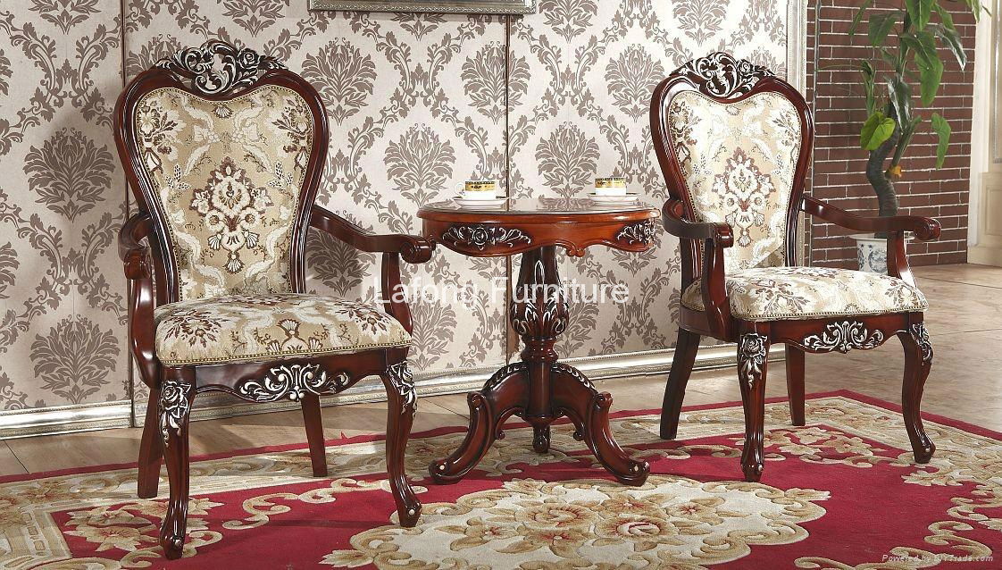 Classic style leisure chairs and table set for balcony and living room and bedro