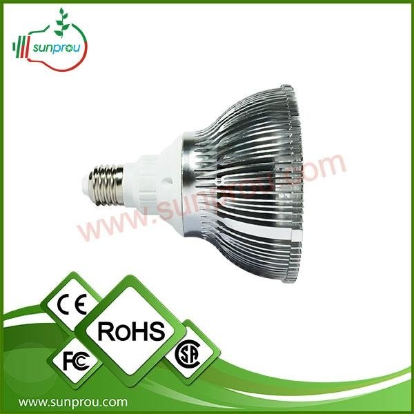 Par38 E27 plant led grow light bulbs with Aluminum alloy radiator 4