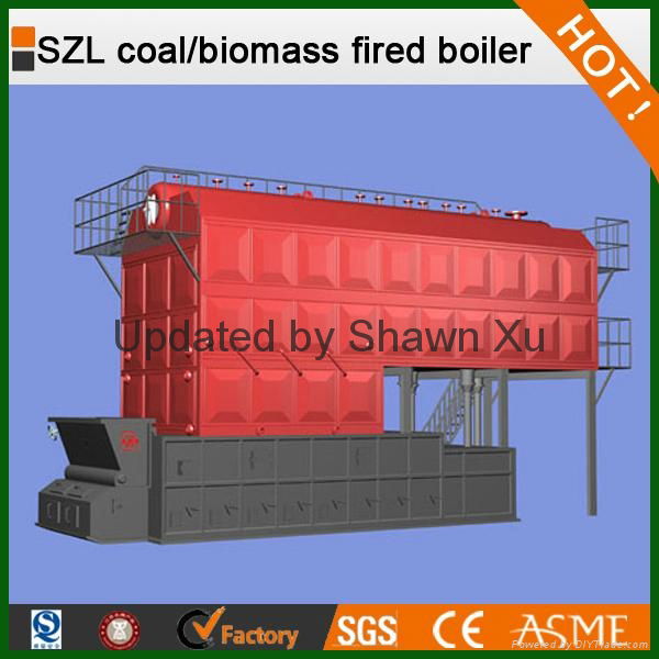 Best Selling! 6-35 T/H Coal Fired Steam Boiler SZL Double Drums Series Chain Gra 2