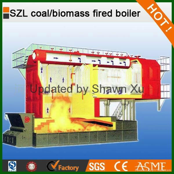 Best Selling! 6-35 T/H Coal Fired Steam Boiler SZL Double Drums Series Chain Gra