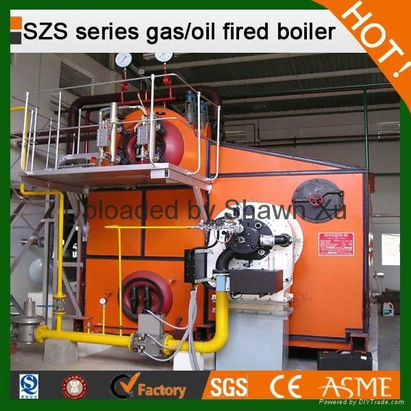 10-75 TPH SZS Series Water Tube Natural Gas Fired Steam Boiler 