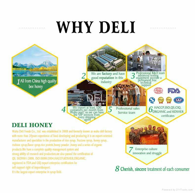 DELI Best Quality Honey Manufacturer Price Frozen Dried Bulk Honey Powder  4