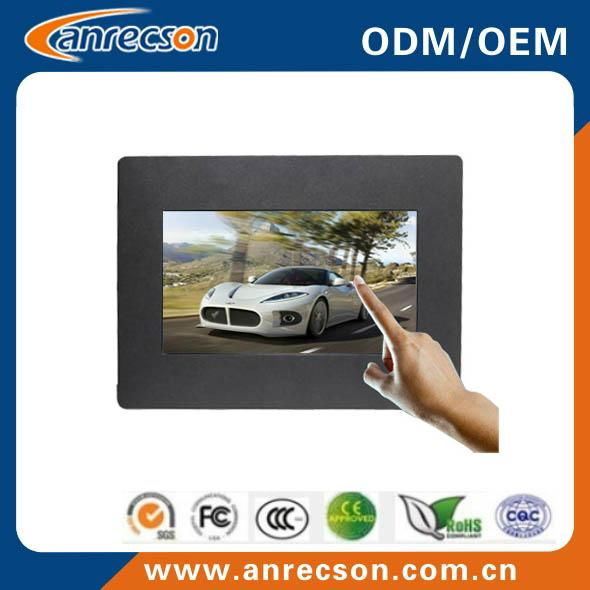 7 inch industrial embedded mount touch screen LCD monitor