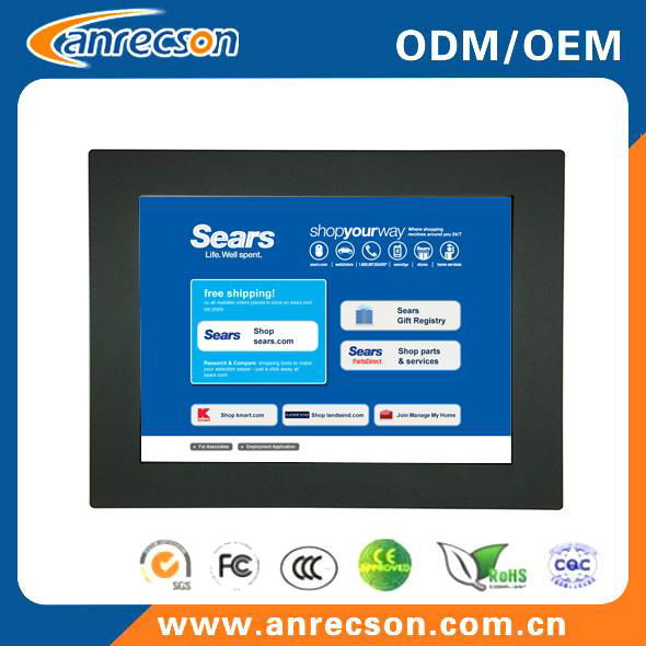 10.4 inch industrial fanless capacitive  touch panel PC all in one
