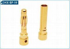 RC 4.0mm Super Bullet Solid Gold Connector Male