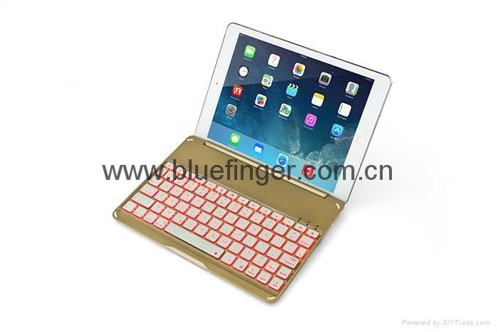 iPadair Slot design automatic connecting cordless keyboard with 7 color backlit 2