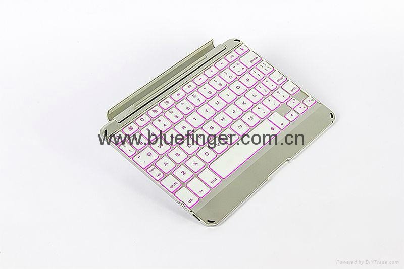 iPadair Slot design automatic connecting cordless keyboard with 7 color backlit 4