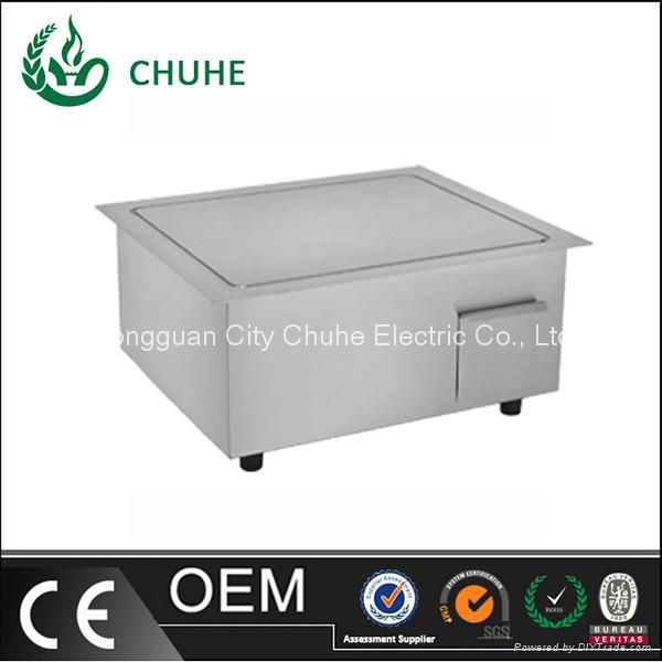 Chuhe stainless steel griddle with 220v for kitchen equipment 2