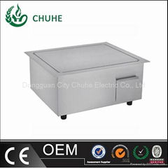 Chuhe stainless steel griddle with 220v for kitchen equipment