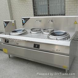Double commercial induction wok stove for hot sale 2