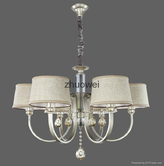 New European fabric chandelier  modern minimalist lamp 6 light 4