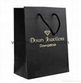 Promotional custom printed luxury ribbon handle paper gift bag  2