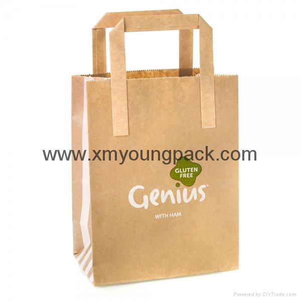 Promotional custom printed luxury ribbon handle paper gift bag  5