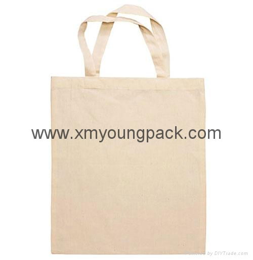 Promotional custom printed eco friendly reusable 100% natural cotton tote bag 2