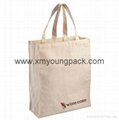 Promotional custom printed eco friendly reusable 100% natural cotton tote bag 3